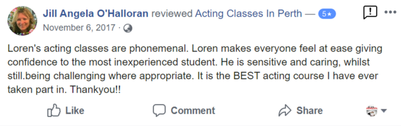 Acting Classes In Perth Facebook Review By Jill Angela